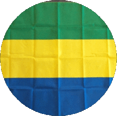 Drapeaux Afrique Gabon Rond 