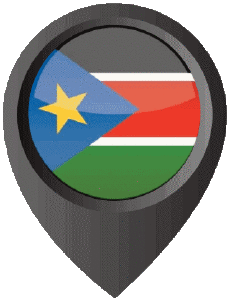 Flags Africa South Sudan Location Pin 