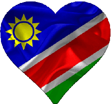 Bandiere Africa Namibia Cuore 