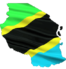 Drapeaux Afrique Tanzanie Carte 