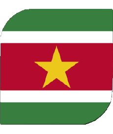 Drapeaux Amériques Suriname Carré 