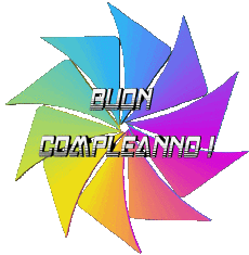 Messages Italien Buon Compleanno Astratto - Geometrico Fond Transparent 016 