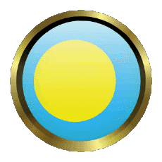 Drapeaux Océanie Palaos Rond - Anneaux 