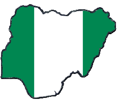 Drapeaux Afrique Nigéria Carte 
