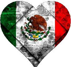 Banderas América México Corazón 