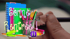Messages French Bonne Rentrée Animated Background 004 