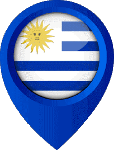 Drapeaux Amériques Uruguay Epingle de Localisation 