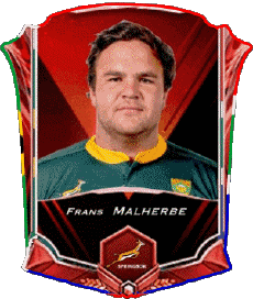 Sportivo Rugby - Giocatori Sud Africa Frans Malherbe 