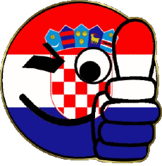Banderas Europa Croacia Smiley - OK 