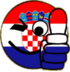 Flags Europe Croatia Smiley - OK 