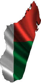 Fahnen Afrika Madagaskar Karte 
