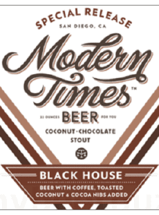 Black House-Getränke Bier USA Modern Times Black House