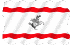 Drapeaux Europe Italie Toscane Ondulation 