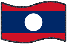 Drapeaux Asie Laos Rectangle 