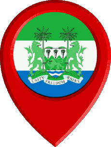 Bandiere Africa Sierra Leone Perno di posizione 