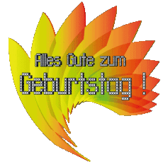 Messages German Alles Gute zum Geburtstag Zusammenfassung - geometrisch Transparent Background 005 