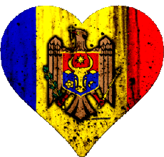 Flags Europe Moldova Heart 