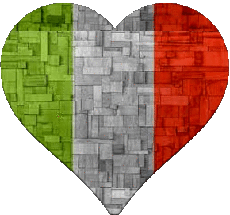 Drapeaux Europe Italie National Coeur 