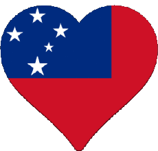 Fahnen Ozeanien Samoa Herz 