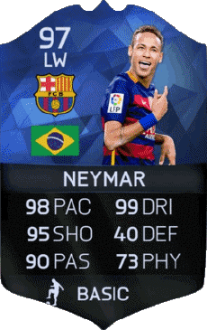 Multimedia Videospiele F I F A - Karten Spieler Brasilien Neymar da Silva Santos Júnior 