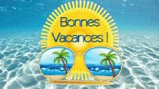 Messagi Francese Bonnes Vacances Sfondo animato 002 