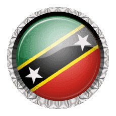 Banderas América Saint Kitts y Nevis Ronda - Anillos 