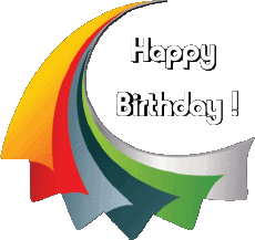 Messagi Inglese Happy Birthday Abstract - Geometric Sfondo trasparente 019 