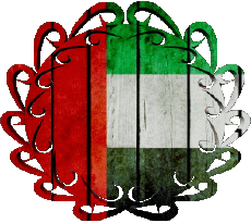 Bandiere Asia Emirati Arabi Uniti Forma 01 
