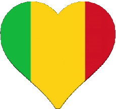 Banderas África Mali Corazón 