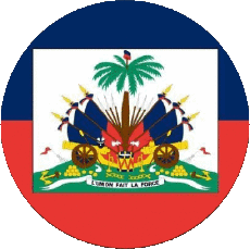 Drapeaux Amériques Haïti Rond 