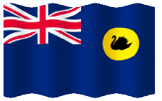 Drapeaux Océanie Australie Western Australia Ondulation 