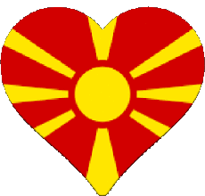 Flags Europe Macedonia Heart 