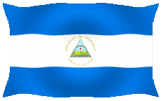 Fahnen Amerika Nicaragua Welligkeit 