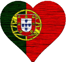 Bandiere Europa Portogallo Cuore 