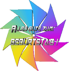 Nachrichten Deutsche Alles Gute zum Geburtstag Zusammenfassung - geometrisch Transparenter Hintergrund 016 