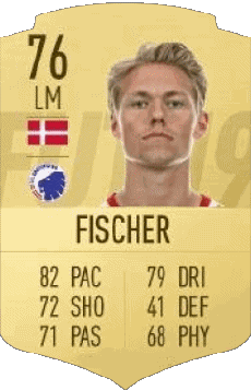Multimedia Vídeo Juegos F I F A - Jugadores  cartas Dinamarca Viktor Fischer 