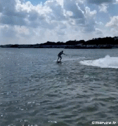 Umorismo -  Fun Sportivo Sci d'acqua Wakeboard Gamelle Fail 