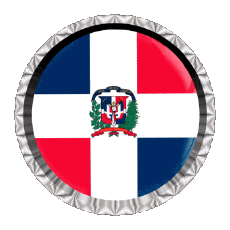 Flags America Dominican Republic Round - Rings 
