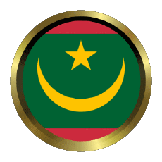 Bandiere Africa Mauritania Rotondo - Anelli 