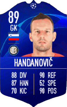 Multimedia Vídeo Juegos F I F A - Jugadores  cartas Eslovenia Samir Handanovic 