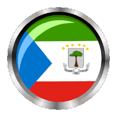 Bandiere Africa Guinea Equatoriale Rotondo - Anelli 
