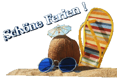 Mensajes Alemán Schöne Ferien Fondo transparente 14 