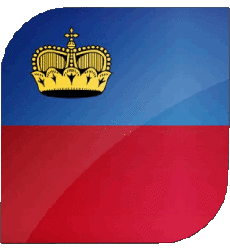 Bandiere Europa Liechtenstein Quadrato 