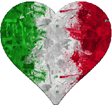 Drapeaux Europe Italie National Coeur 