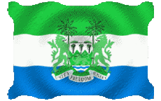 Flags Africa Sierra Leone Waving 