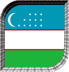 Fahnen Asien Usbekistan Plaza 