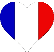 Drapeaux Europe France National Coeur 