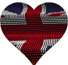 Drapeaux Europe Royaume Uni Coeur 