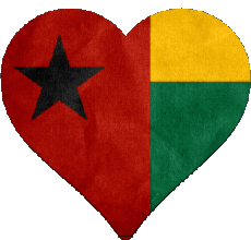 Bandiere Africa Guinea Bissau Cuore 
