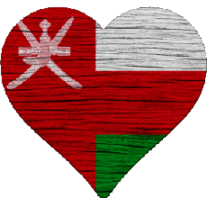 Bandiere Asia Oman Cuore 